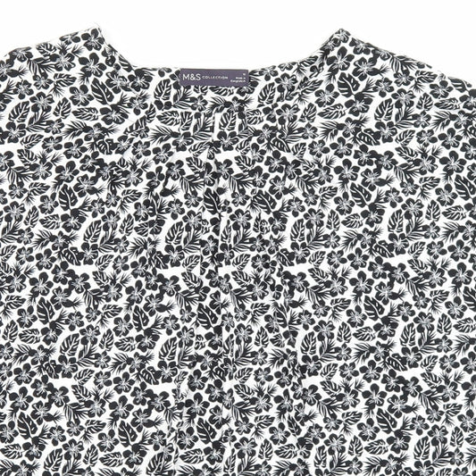 Womens UK Size 10 Marks and Spencer Black Basic T-Shirt