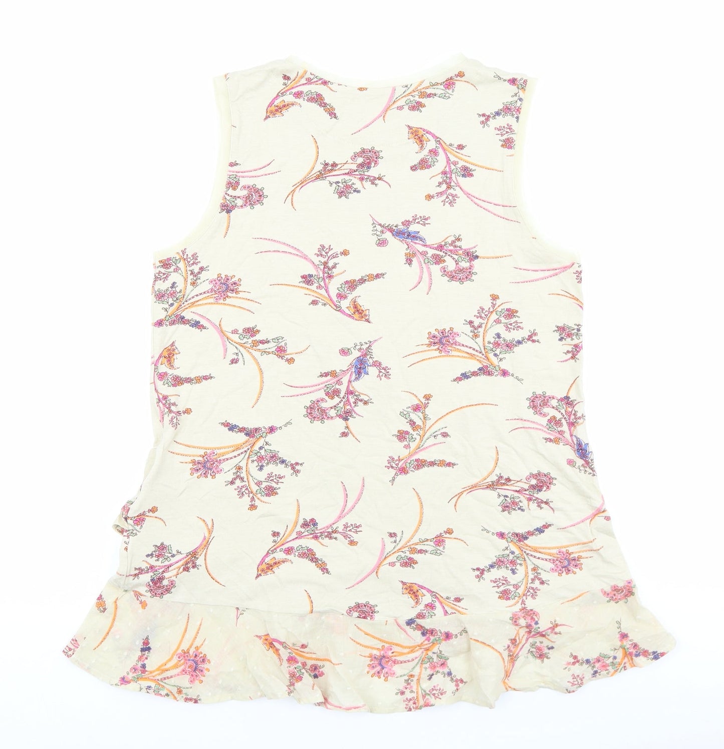 Womens UK Size 8 Marks and Spencer Beige Basic Tank