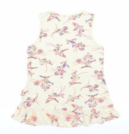 Womens UK Size 8 Marks and Spencer Beige Basic Tank