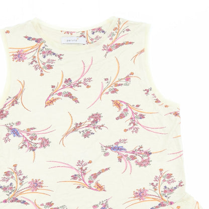 Womens UK Size 8 Marks and Spencer Beige Basic Tank