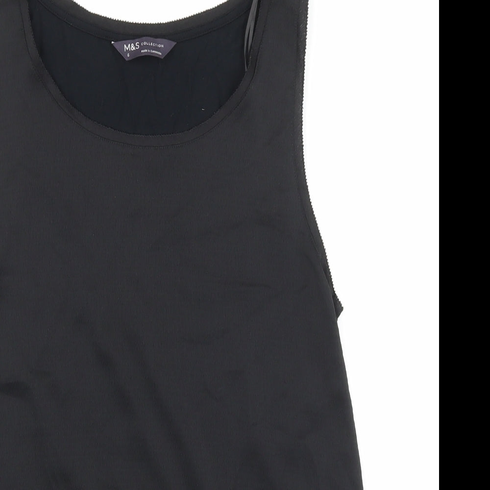 Womens UK Size 6 Marks and Spencer Black Basic Tank