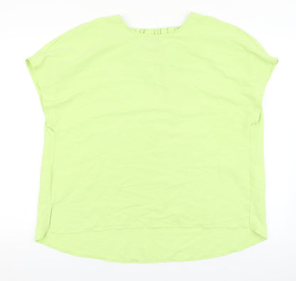 Primark Womens Green Polyester Basic T-Shirt Size 12 Round Neck
