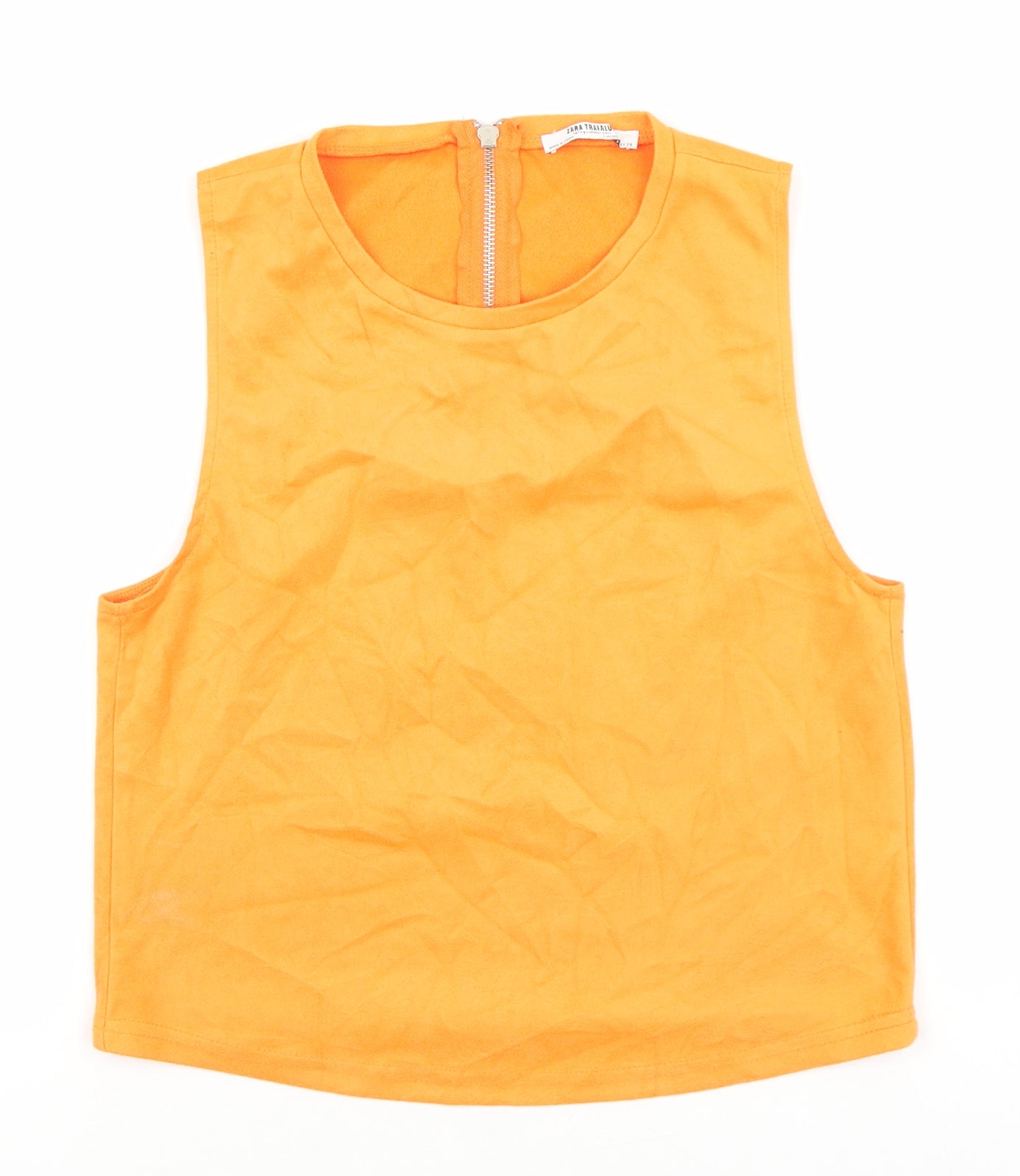 Womens UK Size 6 Zara Orange Basic Tank