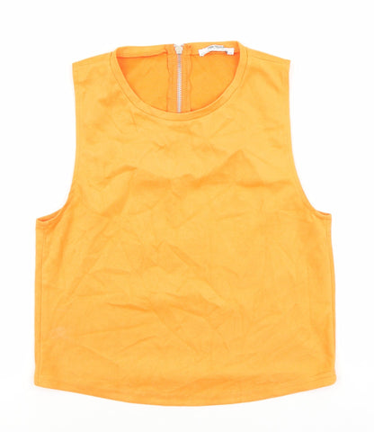 Womens UK Size 6 Zara Orange Basic Tank