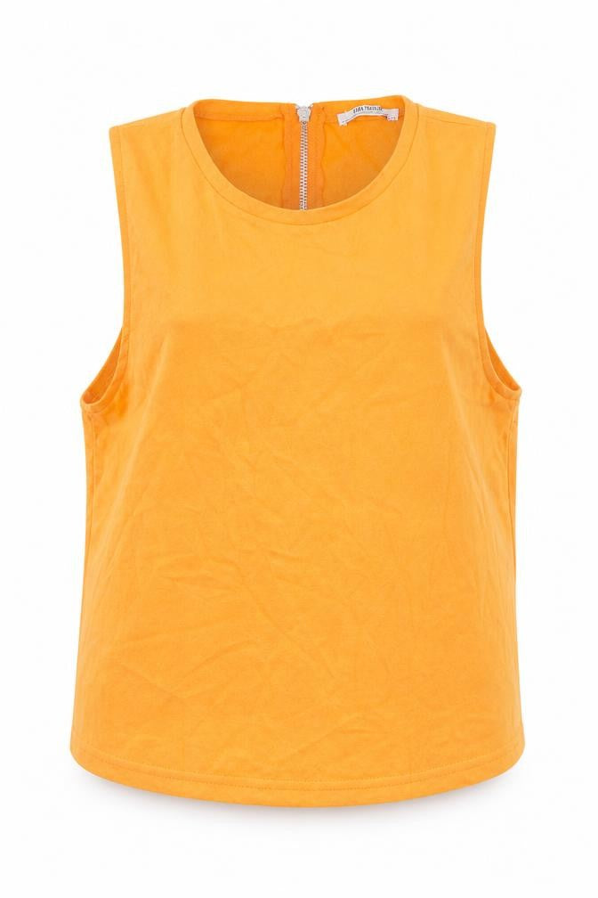 Womens UK Size 6 Zara Orange Basic Tank