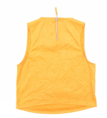 Womens UK Size 6 Zara Orange Basic Tank