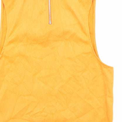 Womens UK Size 6 Zara Orange Basic Tank