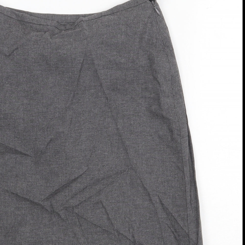 Gap Womens Grey Floral Viscose A-Line Skirt Size XS Zip