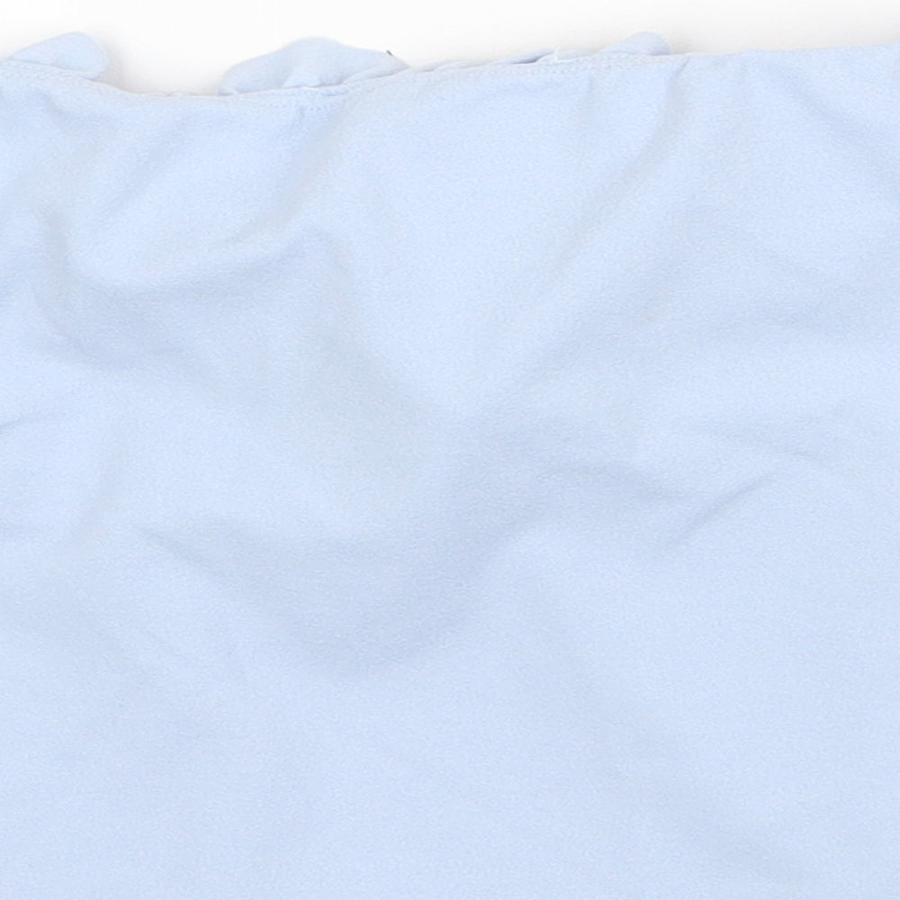 Womens UK Size 14 New Look Blue Cropped Blouse