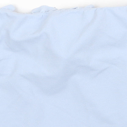 Womens UK Size 14 New Look Blue Cropped Blouse