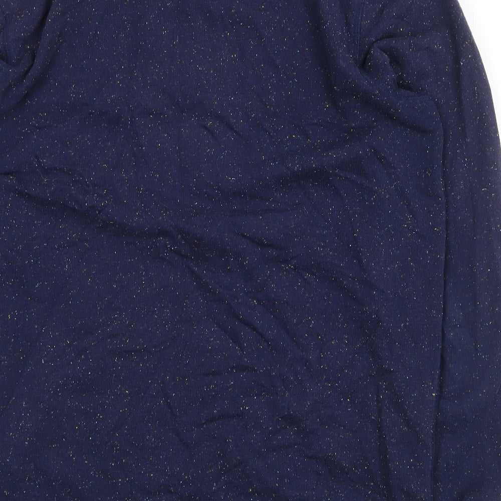 Shore Leave Womens Blue Cotton Pullover Sweatshirt Size M Pullover - Heart Detail