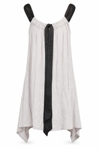 Mise Womens Grey Polyester Trapeze & Swing Size 8 Scoop Neck Pullover