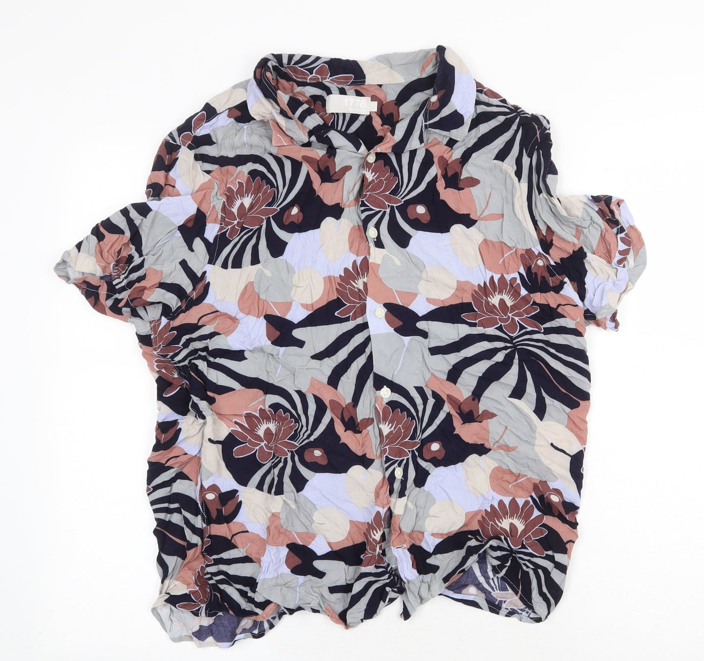 Womens UK Size L Debenhams Multicoloured Basic Blouse
