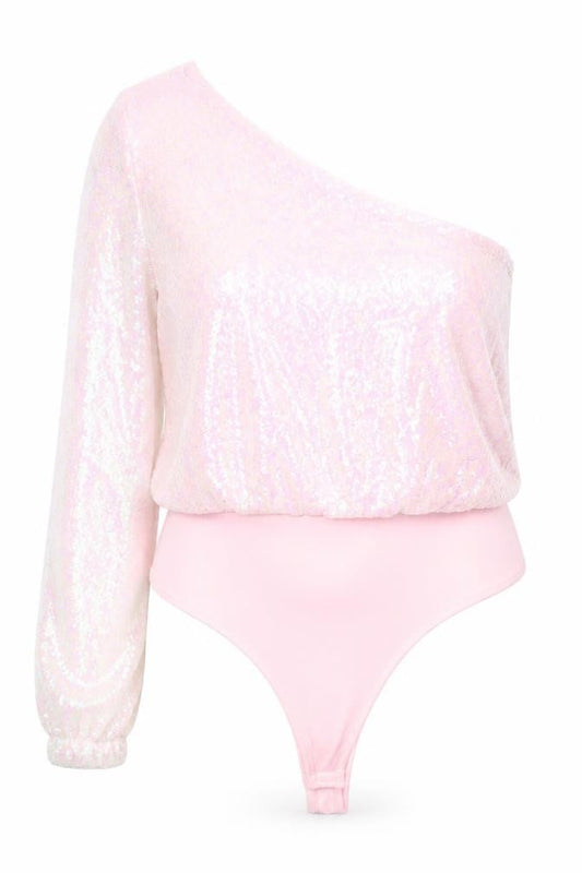 Womens UK Size 16 In the Style One-Piece Pink Bodysuit