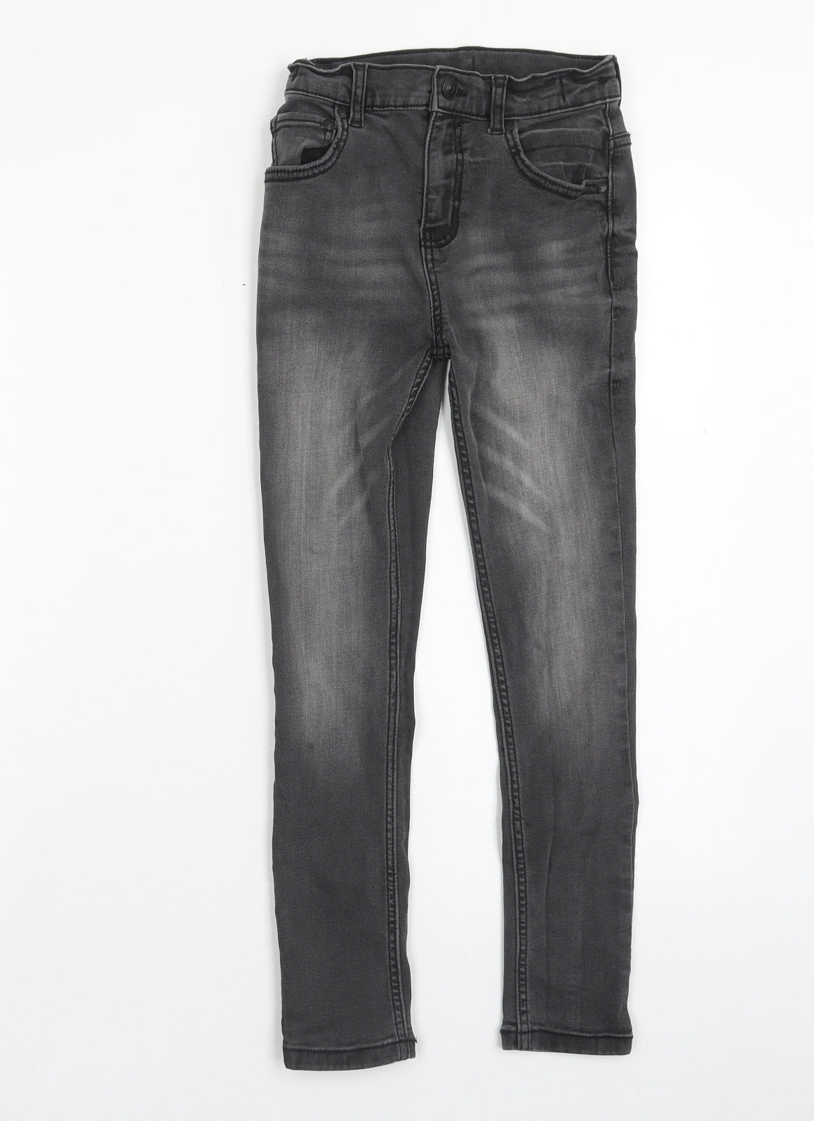 SheIn Girls Black Cotton Skinny Jeans Size 9 Months Regular Button