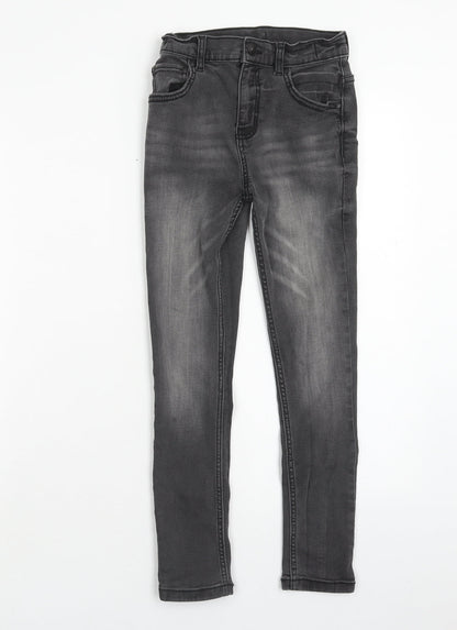 SheIn Girls Black Cotton Skinny Jeans Size 9 Months Regular Button