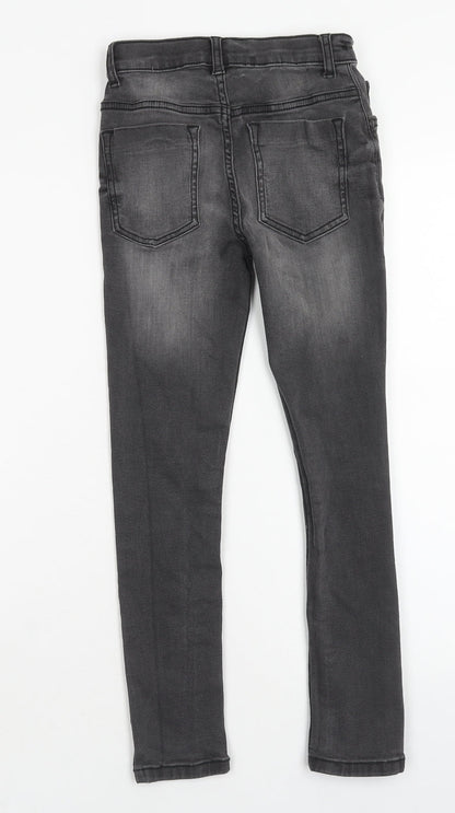 SheIn Girls Black Cotton Skinny Jeans Size 9 Months Regular Button