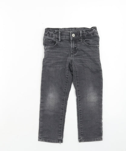 Gap Boys Grey Cotton Skinny Jeans Size 4XL Regular Button