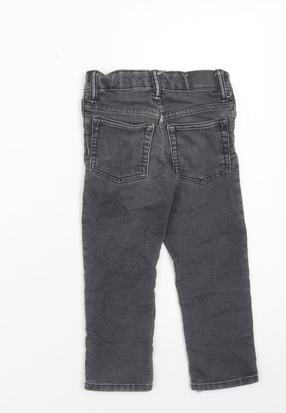 Gap Boys Grey Cotton Skinny Jeans Size 4XL Regular Button