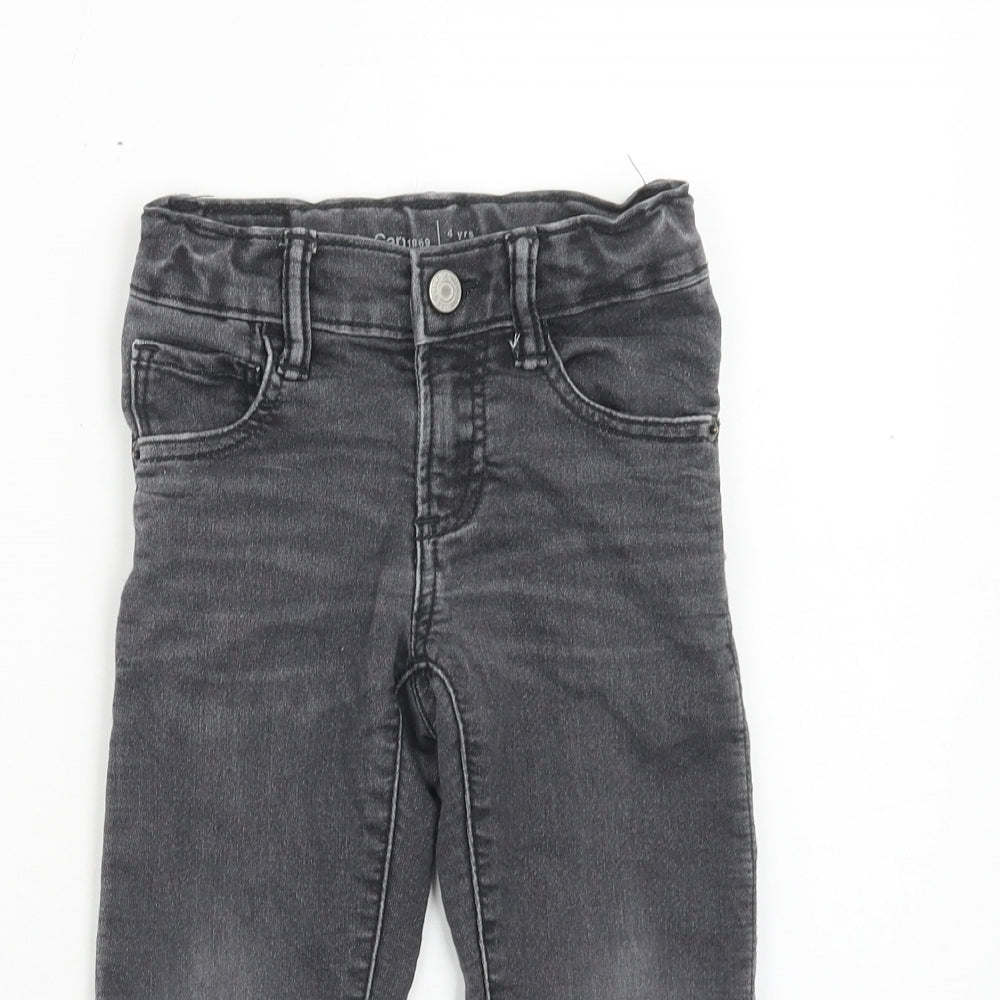 Gap Boys Grey Cotton Skinny Jeans Size 4XL Regular Button