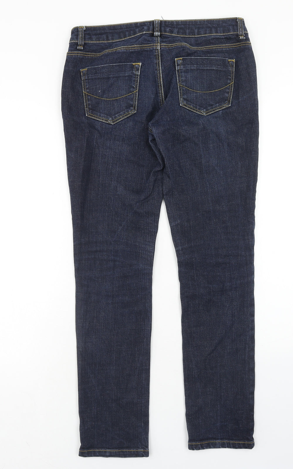 Topshop Womens Blue Cotton Skinny Jeans Size 30 in L30 in Regular Button