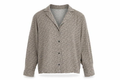 Womens UK Size S Pull&Bear Brown Basic Button-Up