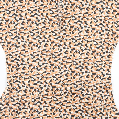 Womens UK Size 8 Marks and Spencer Orange Basic Blouse