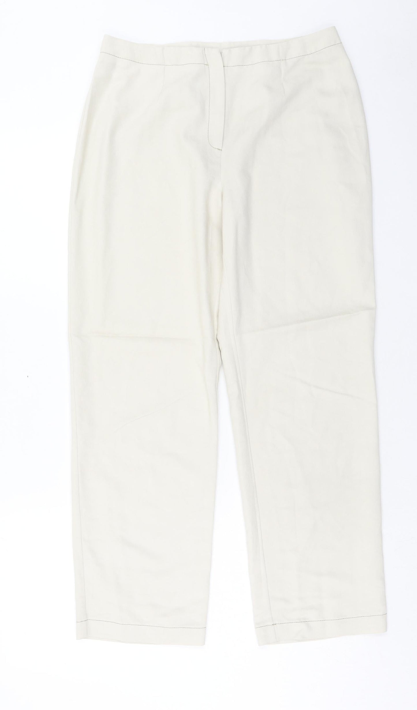Womens UK Size 12 Essentials Regular Fit  Beige Trousers
