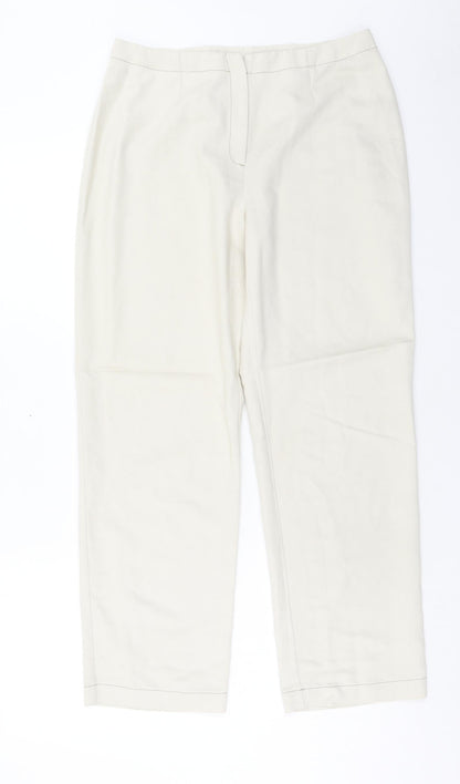 Womens UK Size 12 Essentials Regular Fit  Beige Trousers