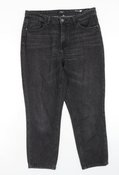 Only Womens Black Cotton Straight Jeans Size 30 in Regular Button