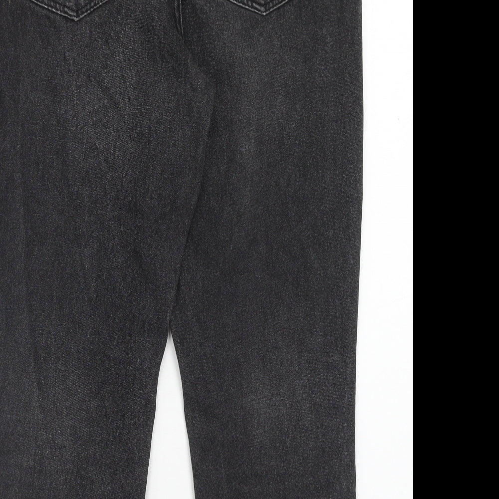 Only Womens Black Cotton Straight Jeans Size 30 in Regular Button