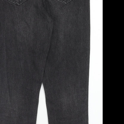 Only Womens Black Cotton Straight Jeans Size 30 in Regular Button