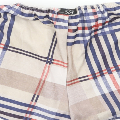 IX London Womens Multicoloured Plaid Polyester Wrap Shorts Size 12 Regular Tie