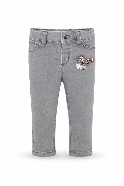 creeks Baby Grey Cotton Capri Jeans Size 3-6 Months Zip