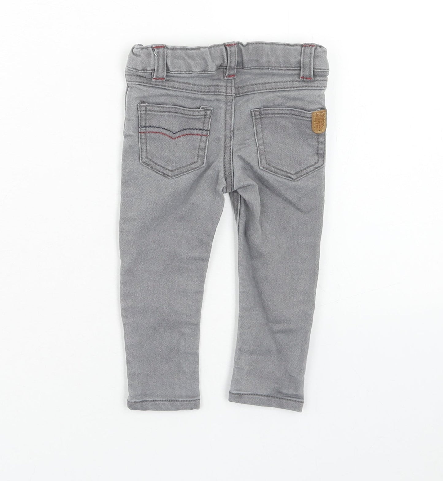 creeks Baby Grey Cotton Capri Jeans Size 3-6 Months Zip