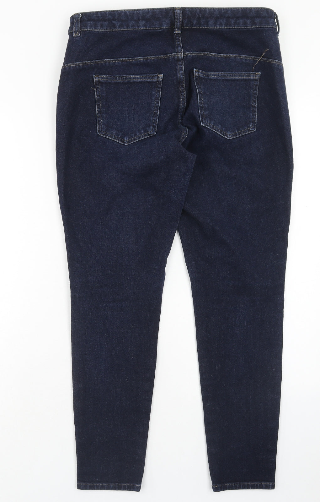 NEXT Womens Blue Cotton Skinny Jeans Size 32 in Regular Button