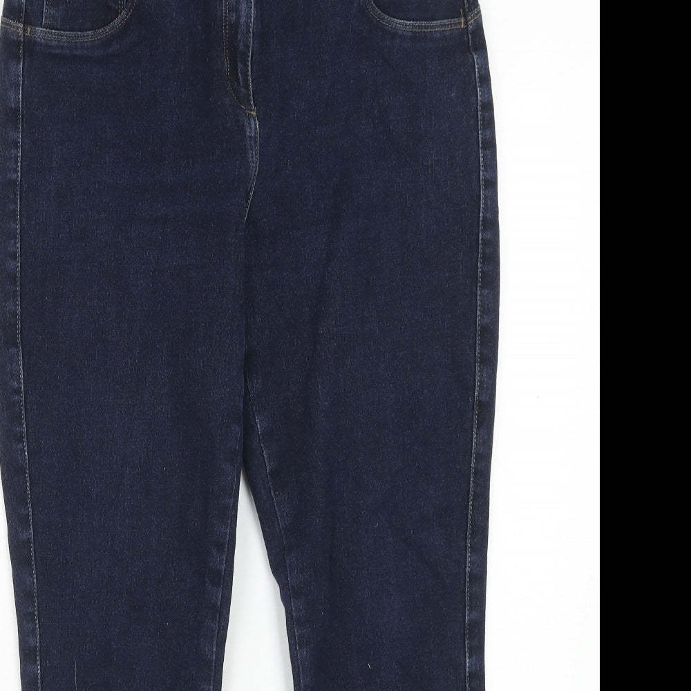 NEXT Womens Blue Cotton Skinny Jeans Size 32 in Regular Button