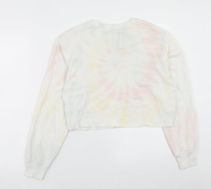 Hollister Womens Multicoloured Geometric Polyester Pullover Sweatshirt Size XS Pullover