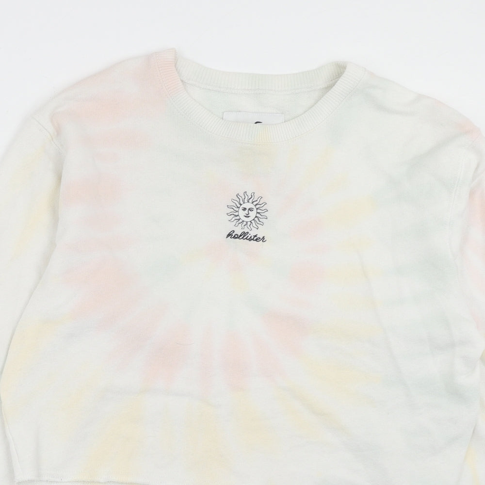 Hollister Womens Multicoloured Geometric Polyester Pullover Sweatshirt Size XS Pullover