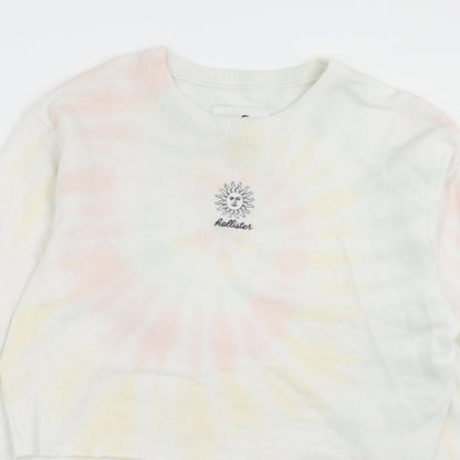 Hollister Womens Multicoloured Geometric Polyester Pullover Sweatshirt Size XS Pullover
