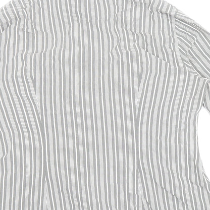 Womens UK Size 12 NEXT Grey Basic Button-Up