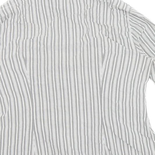 Womens UK Size 12 NEXT Grey Basic Button-Up