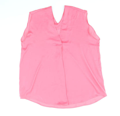 Womens UK Size 14 Marks and Spencer Pink Basic Tank