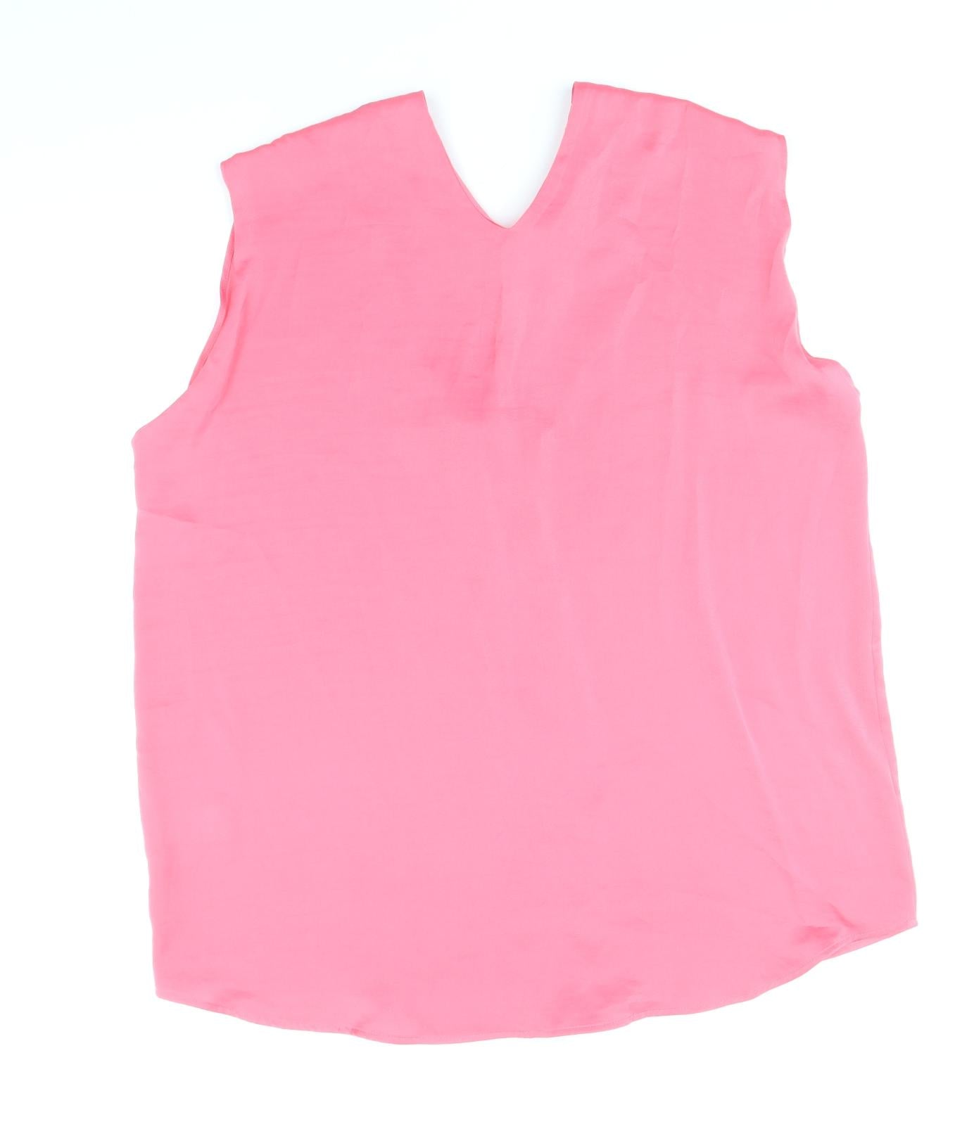 Womens UK Size 14 Marks and Spencer Pink Basic Tank
