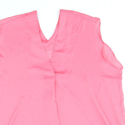 Womens UK Size 14 Marks and Spencer Pink Basic Tank
