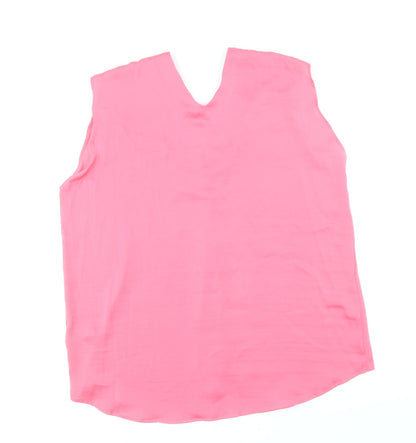 Womens UK Size 14 Marks and Spencer Pink Basic Tank