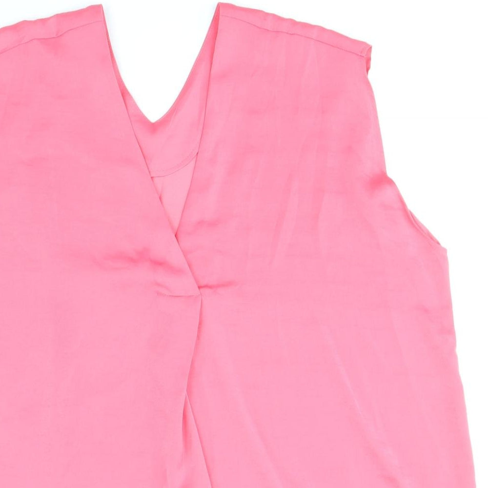 Womens UK Size 14 Marks and Spencer Pink Basic Tank