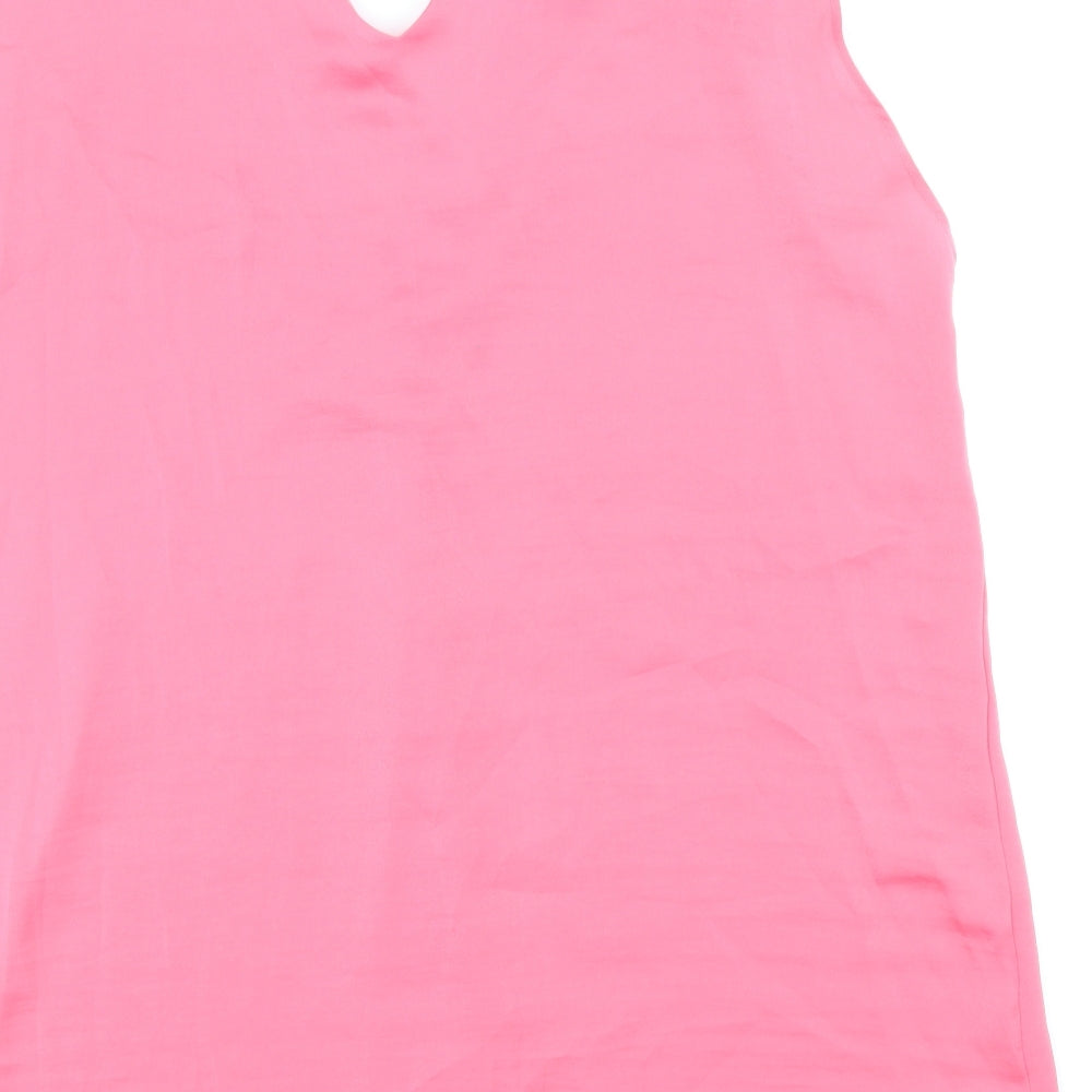 Womens UK Size 14 Marks and Spencer Pink Basic Tank