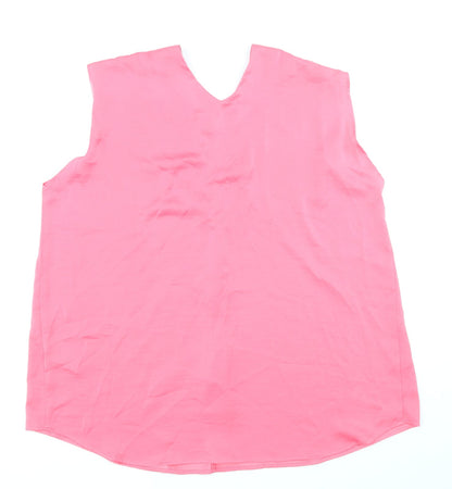Womens UK Size 16 Marks and Spencer Pink Basic Tank