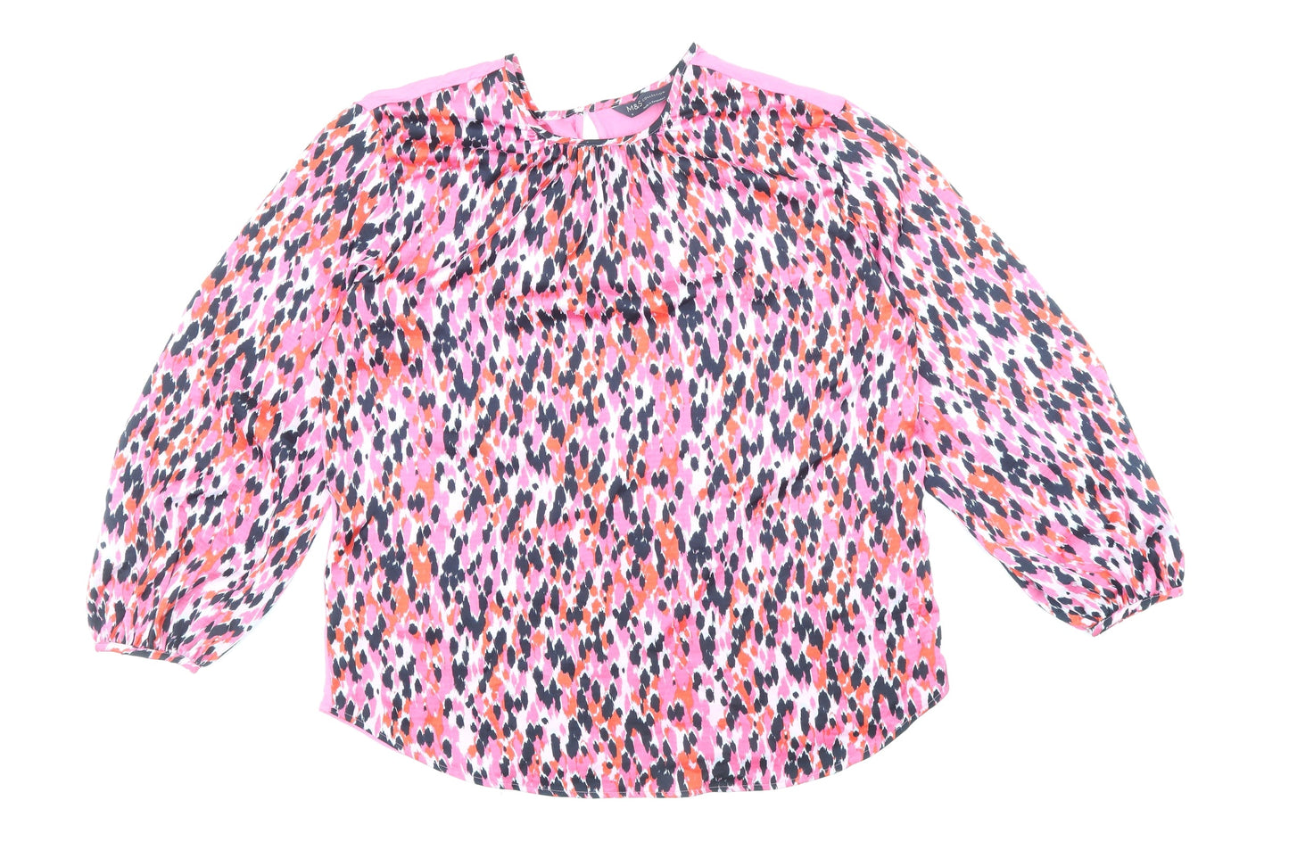 Womens UK Size 6 Marks and Spencer Pink Basic Blouse